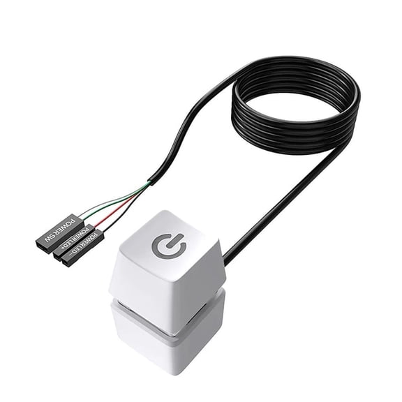 External PC Power Switch Desktop Computer Power Button Switch for Universal Compatibility Standard ATX Motherboards