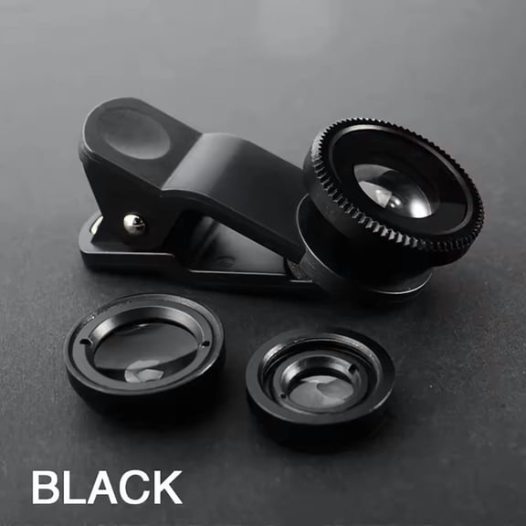 External Phone Lens Kit Wide Angle Fisheye Lenses High Definition Filters for Front and Rear Cameras Portable Photography