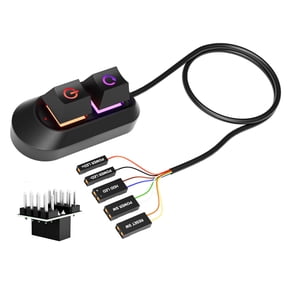 External Power Switches And Restarts Button For PC With Color Backlight Mechanical Key Splitter Functionality