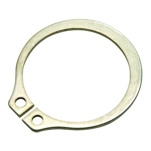 External Retaining Ring, Stainless Steel, Plain Finish, 10 PK
