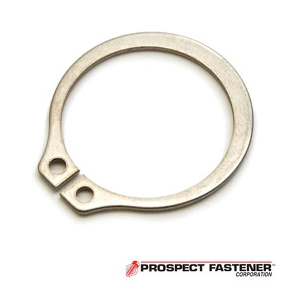 External Retaining Ring, Stainless Steel, Plain Finish, 5 PK