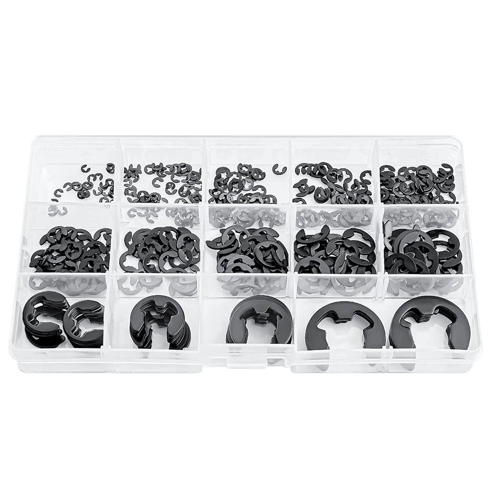 External Retaining Rings, 330PCS Alloy Steel Retaining Rings EClip