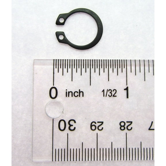External Retaining Snap Ring  1/2 inch Black Oxide  Spring Steel