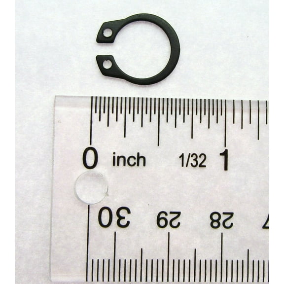 External Retainting Snap Ring  15/32 inch Black Oxide  Spring Steel