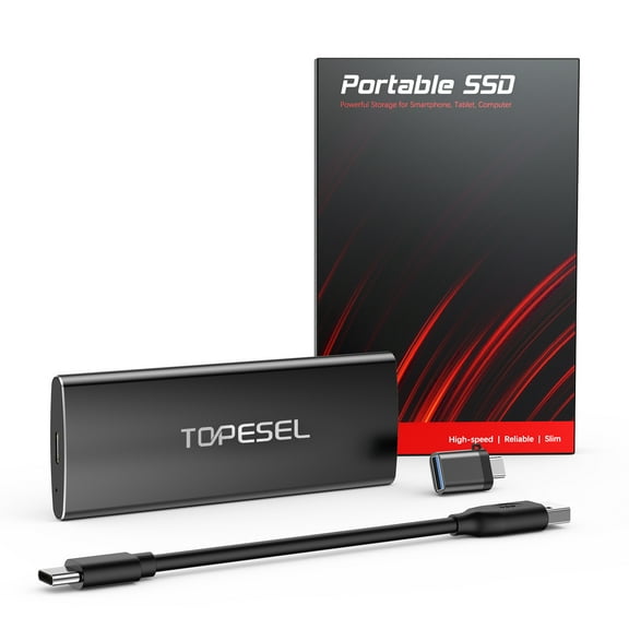 External SSD 1TB USB 3.1 External Hard Drive Up to 500MB/s USB C Portable SSD for PC Android Game Console, Laptop, Xbox, PS4