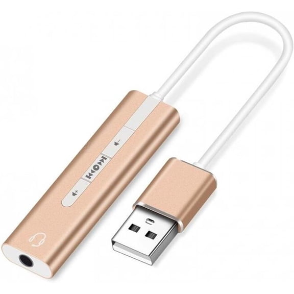 External Sound Card, 2 in 1 USB External Sound Card 3.5mm Audio Interface Microphone Headphone Adapter PC Laptop USB Audio Converter