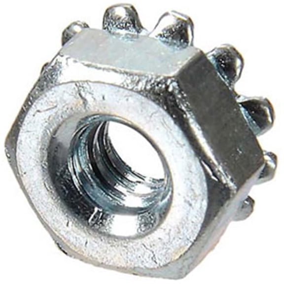External Tooth Keps Lock Nut - Zinc-Plated Steel - 8-32 in. - Pack of 100