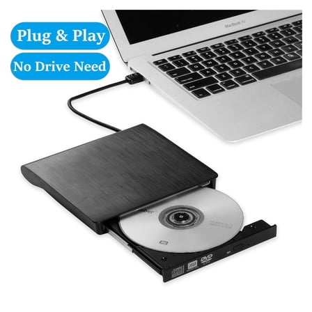 External USB 3.0 High Speed DL DVD RW Burner CD Writer Slim Portable Optical Drive ,Stereo Loud Volume
