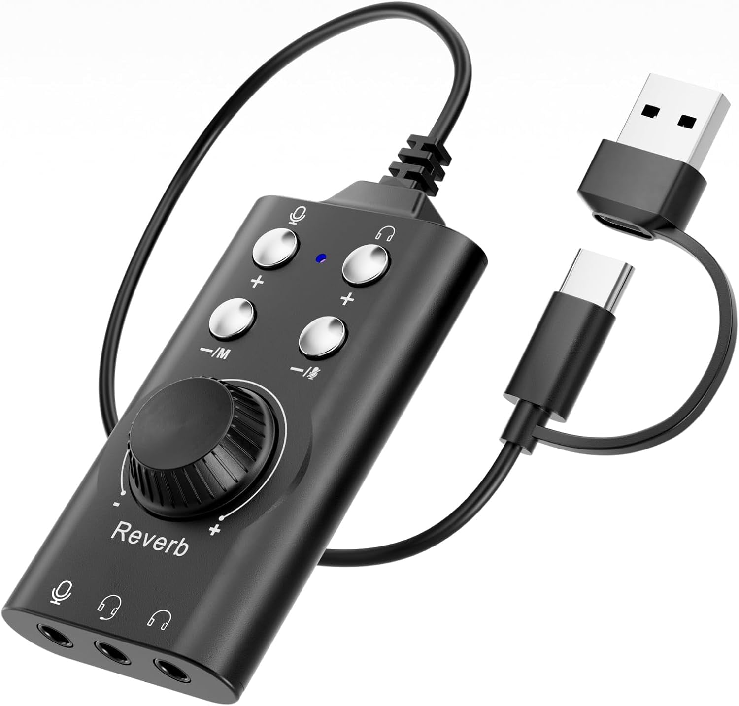 External Voice Changer with Multi Sound Effects, Type-C to 3.5mm Audio ...