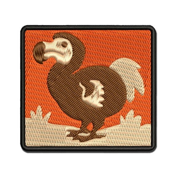 Extinct Dodo Bird Applique Multi-Color Embroidered Iron-On Patch - 3 Inch Medium