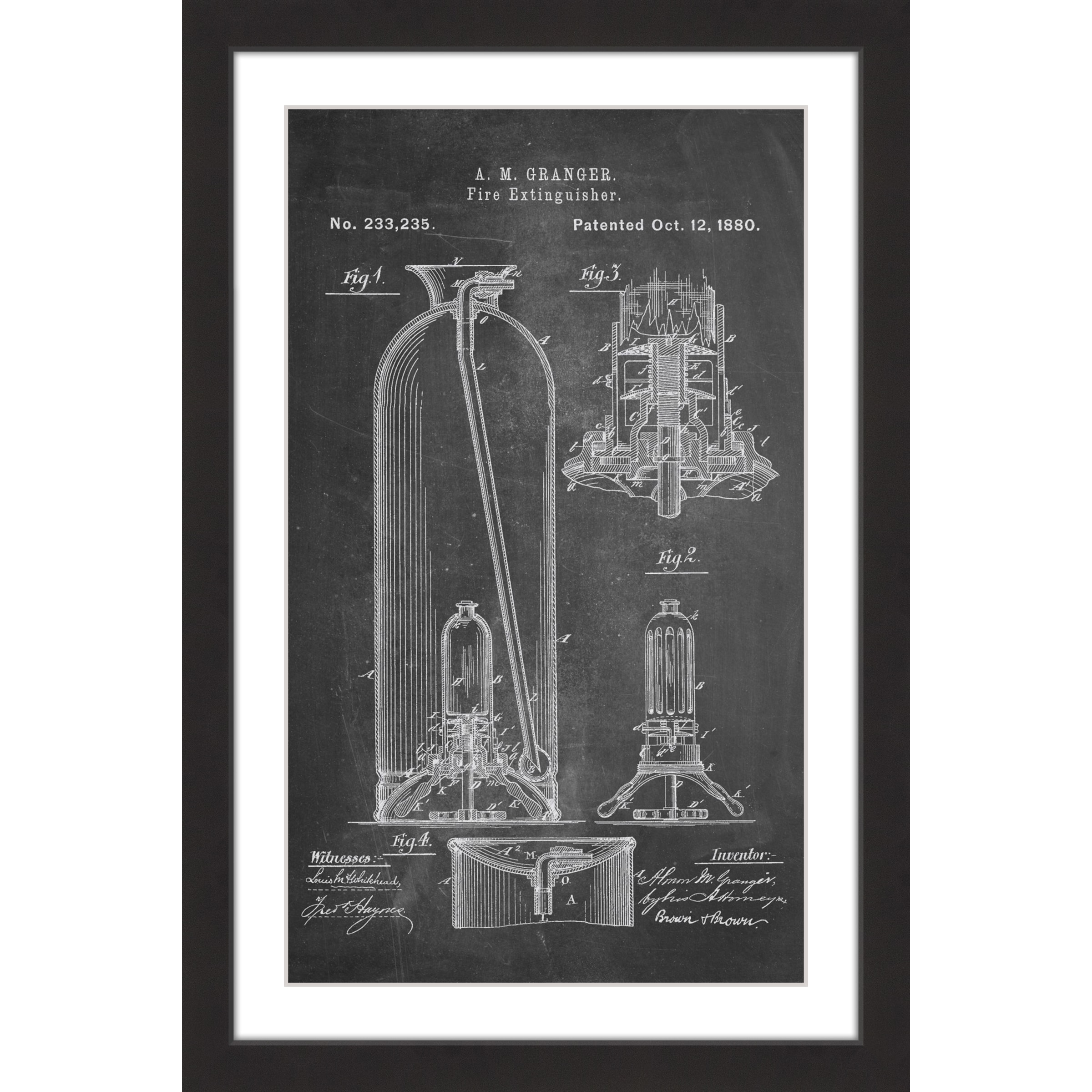 "Extinguisher 1880 Chalk" Framed Painting Print