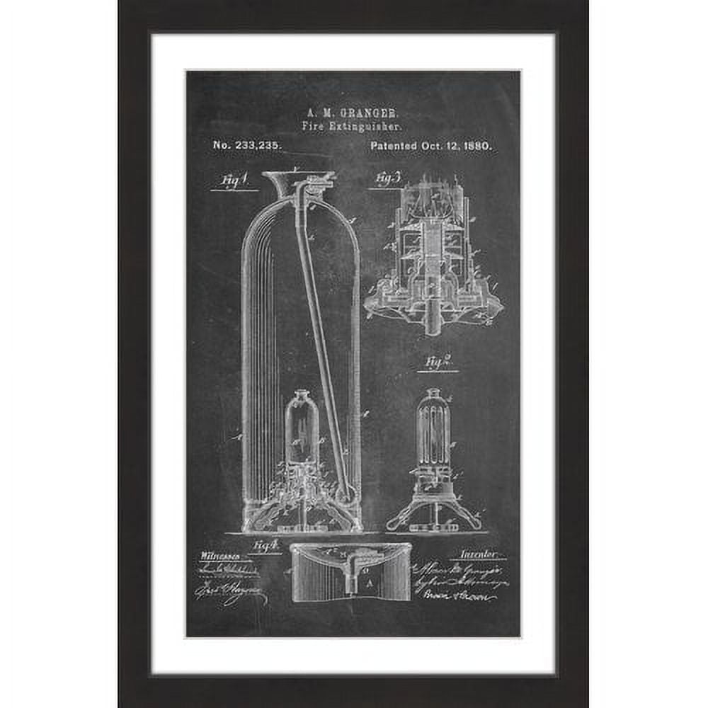 "Extinguisher 1880 Chalk" Framed Painting Print