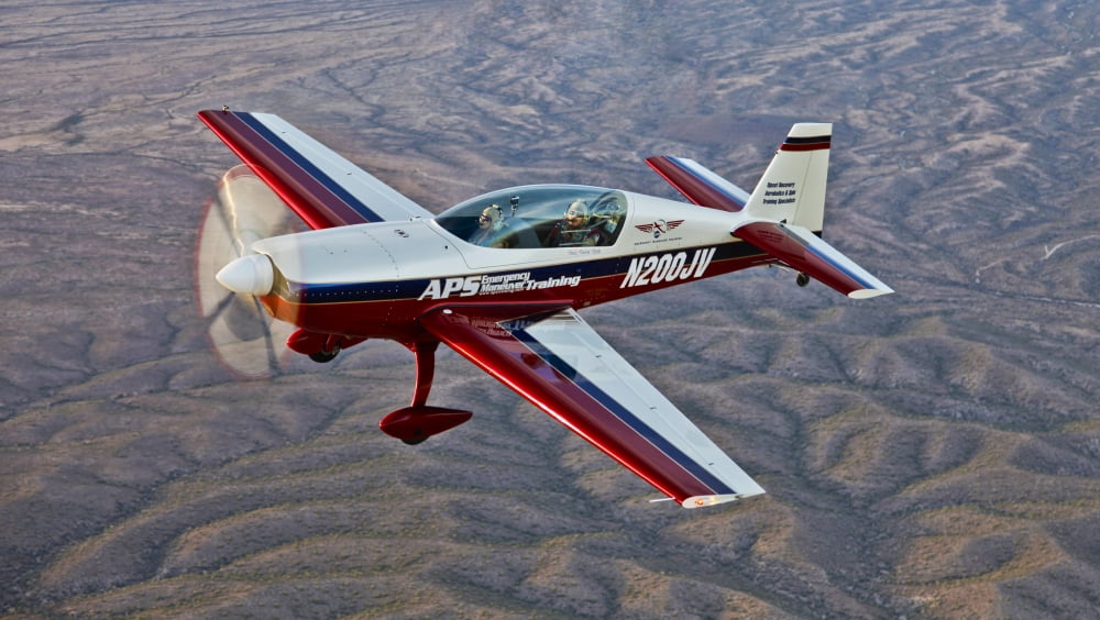 Extra 300 aerobatic aircraft over Mesa Arizona Canvas Art - Scott GermainStocktrek Images (19 x 11)