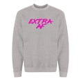 thumbnail image 1 of Extra AF Retro Style Funny Unisex Adult Crew Sweatshirt-Graphite Heather-medium, 1 of 4
