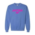 thumbnail image 1 of Extra AF Retro Style Funny Unisex Adult Crew Sweatshirt-Heather Royal-xxxl, 1 of 4