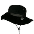 thumbnail image 1 of Extra Big Size Brushed Twill Aussie Hats - Black 2XL-3XL, 1 of 5