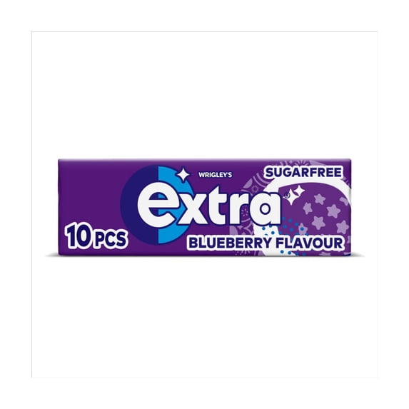 Extra Blueberry Flavour Sugarfree Chewing Gum 10 Pieces (pack of 30)