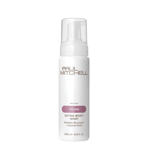 Paul Mitchell Extra-Body Whip Volumizing Mousse with Humidity Resistance and Natural Finish, Soft Hold, 6.8 fl oz