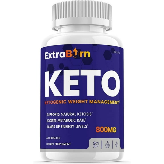 Extra Burn Keto Pills, Advanced Ketogenic Formula 60 Capsules