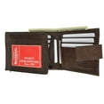 thumbnail image 1 of Extra Capacity Genuine Cowhide Leather Bifold Expandable Trifold Wallet 2092 CF, 1 of 19