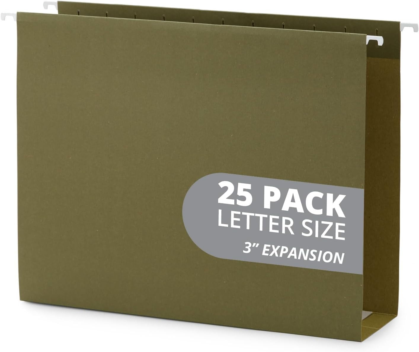 Extra Capacity Hanging File Folders, 25 Reinforced Hang Heavy Duty 3 ...