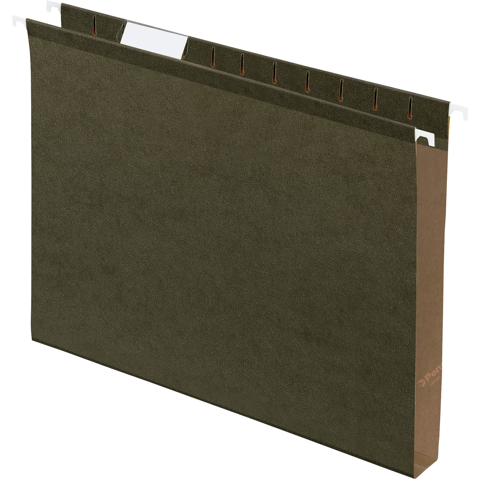 "Extra Capacity Reinforced Hanging File Folders With Box Bottom, Letter Size, 1/5-Cut Tab, Standard Green, 25/box | Bundle of 5 Boxes"
