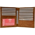 thumbnail image 1 of Extra Capicity RFID Blocking Bifold Hipster Credit Card Wallet Premium Leather Tan, 1 of 17