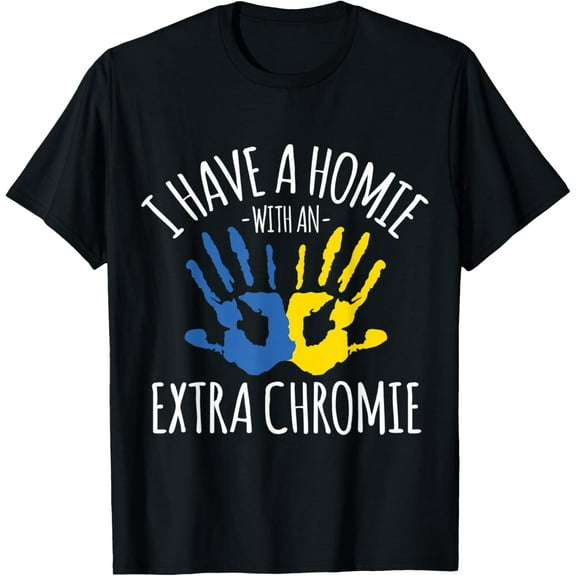Extra Chromie Down Syndrome Awareness Theme T-Shirt men and women can wear, black, white, gifts