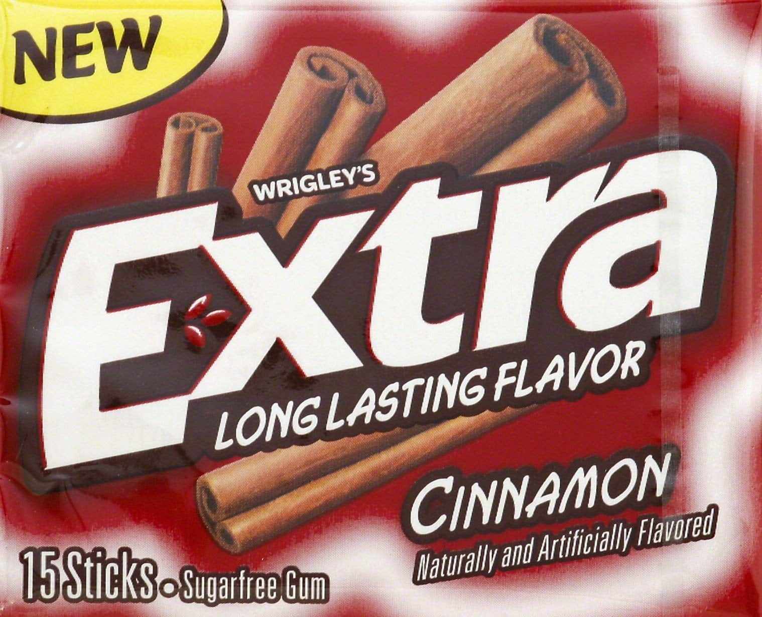 Extra Cinnamon Sugarfree Gum, Single Pack, 15Count SHO8