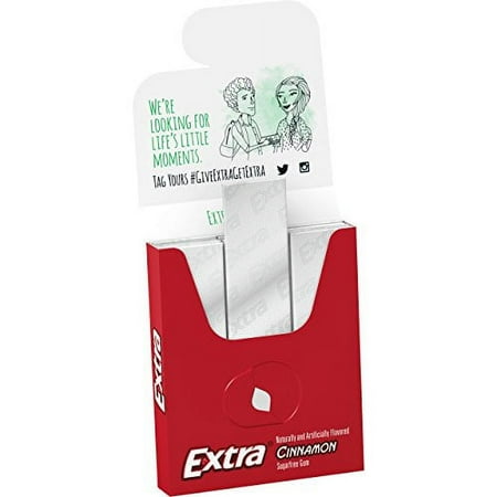 Extra Cinnamon Sugarfree Gum, Single Pack (Pack of 8)