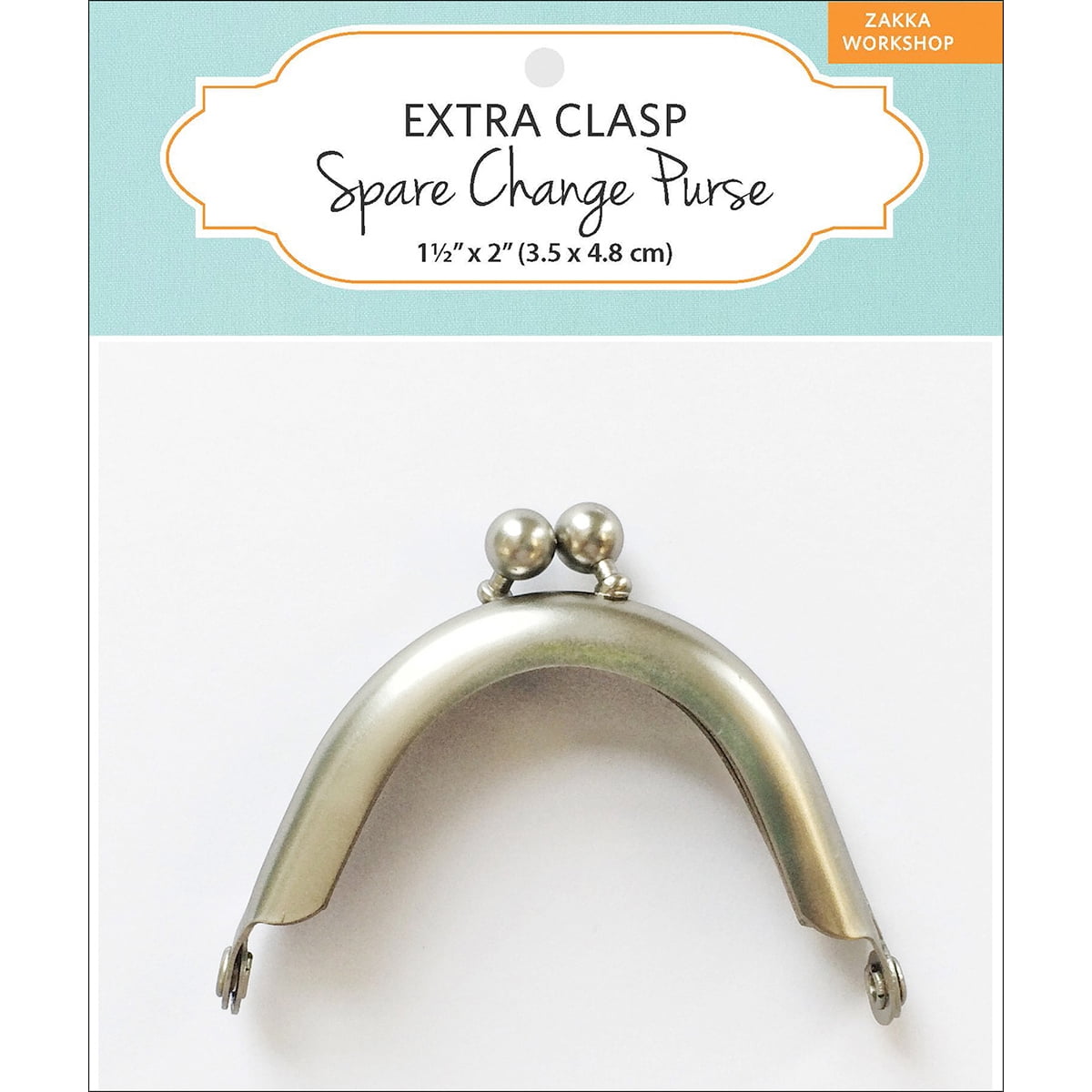 Extra Clasp For Spare Change PurseSilver 1.5"X2", Pk 2, Zakka