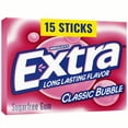 thumbnail image 1 of Extra Classic Bubble Gum Sugar Free Chewing Gum, Single Pack- 15 Stick, 1 of 13