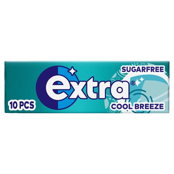 Extra Cool Breeze Sugarfree Chewing Gum 10 Pieces, Imported from Britain