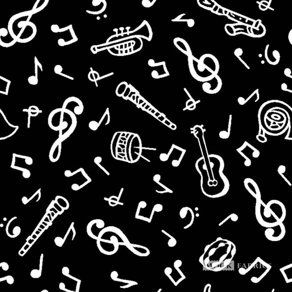 Extra Credit By Challis  Ross Mini Music Cotton Fabric