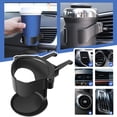 thumbnail image 1 of Extra Cup Holder for Car, Cup Holder for Car, 3.6 in Upper Opening, Abs Rigid Build, Automotive Beverage Placement, Swappable Clips, Black, 1 Pc, 1 of 8