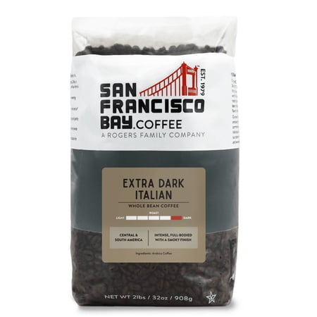 San Francisco Bay Coffee - Dark Roast Whole Bean Coffee - Extra Dark Italian (2 lb bag)