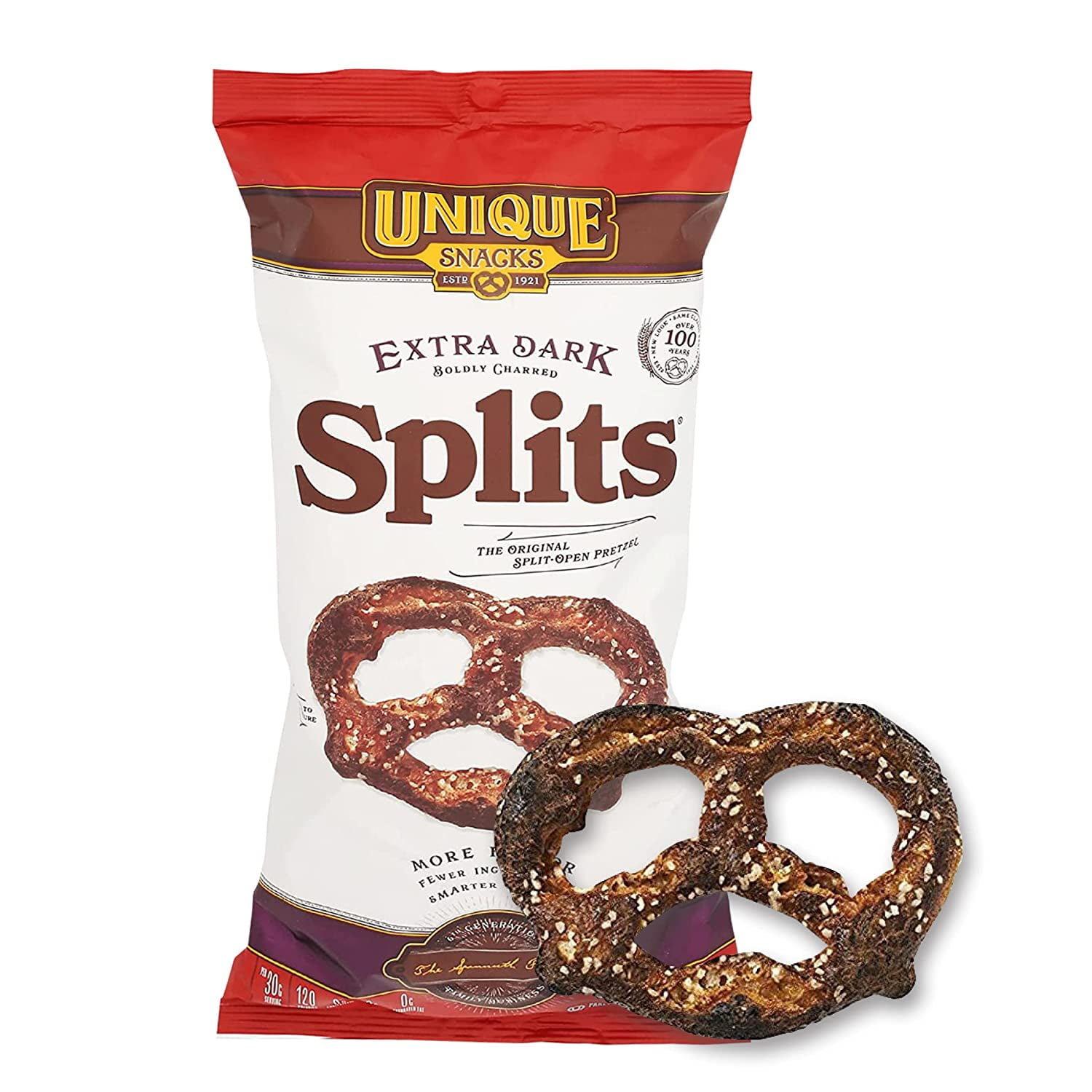 Extra Dark Splits Pretzels, Original SplitOpen Pretzels, Delicious Homestyle Baked Snack Bag