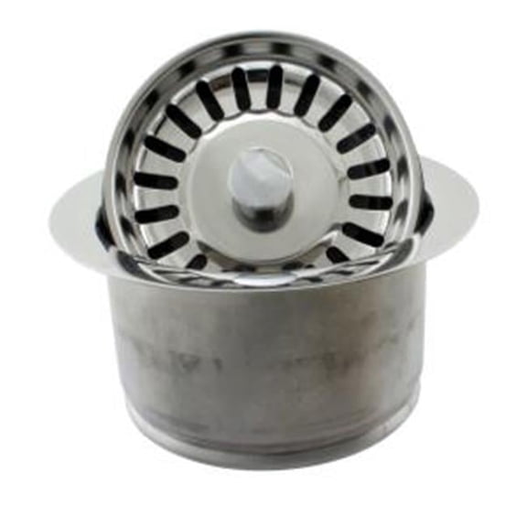 Extra-Deep Disposal flange and Stopper for ISE Disposal - Polished Chrome