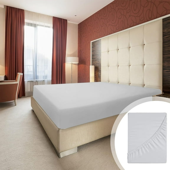 Extra Deep Fitted Sheet - Hotel Luxury Single Fitted Sheet Only - Easily Fits 15 inch Mattress - Ultra Soft, Wrinkle & Fade Free w/Deep Pockets - Breathable & Comfy Soft Fitted Bed Sheets