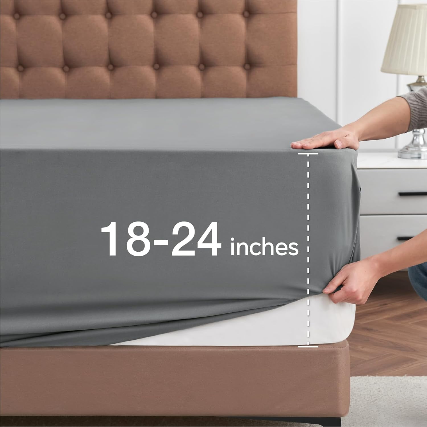 Extra Deep King Fitted Sheet Deep Pocket Single Fitted Sheet Fits 18