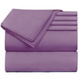 thumbnail image 1 of Extra Deep Pocket 4 Piece Bed Sheet Set – Super Deep Fitted Sheet Fits Mattress from 18-24 inces Depth – Double Brushed Microfiber Sheets with 2 Pillow Cases, Twin XL, Lavender Dream, 1 of 6