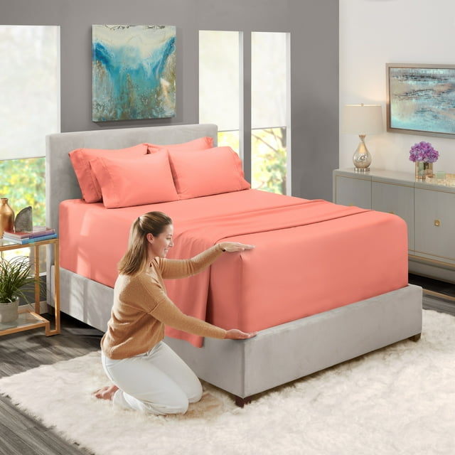 Nestl Full Size Sheets Set,1800 Series Extra Deep Pocket Bed&nbsp;Sheets Soft Microfiber Full Sheets, 4 Piece Sheets Full
