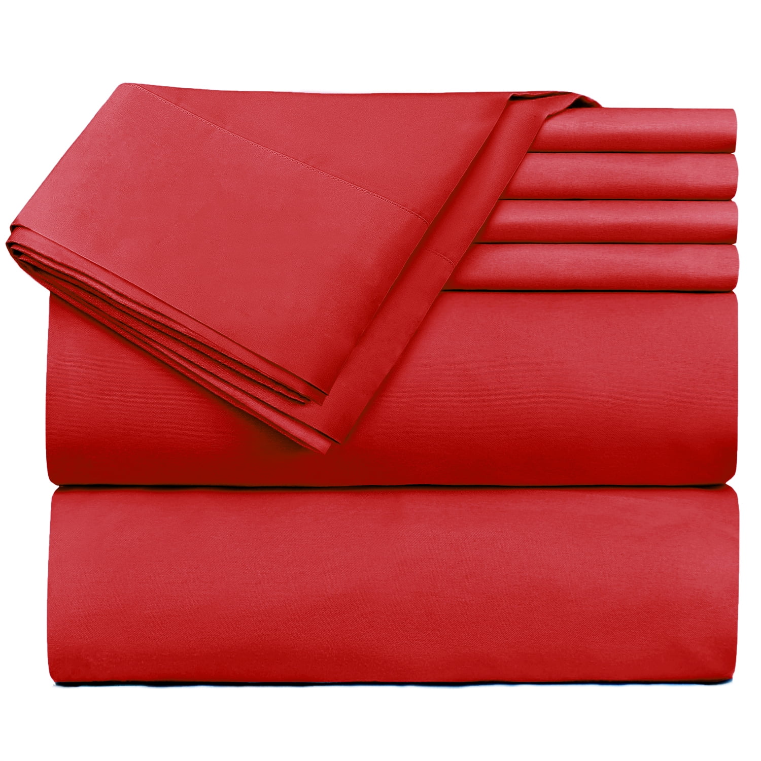 Extra Deep Pocket 6 Piece Bed Sheet Set Super Deep Fitted Sheet Fits