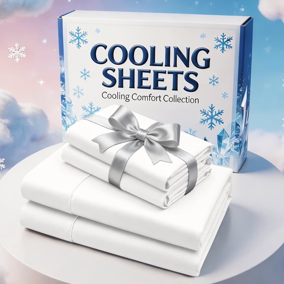 Extra Deep Pocket Bamboo Fiber Sheet Set – Cooling, Soft, Hypoallergenic Bed Sheets