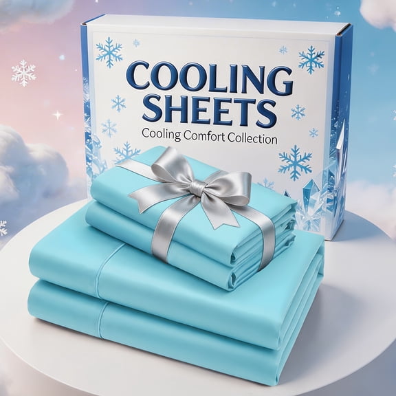 Extra Deep Pocket Bamboo Fiber Sheet Set – Cooling, Soft, Hypoallergenic Bed Sheets