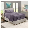 thumbnail image 1 of Extra Deep Pocket Cal King Sheets - Fits Mattress 18-24 Inches, 4 Piece Set, Grayish Purple, 1 of 4