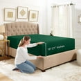thumbnail image 1 of Extra Deep Pocket Fitted Sheet Elastic Corner Straps Fitted Sheets 18" - 21" King Size Hunter Green Color, 1 of 6