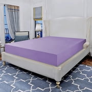 Extra Deep Pocket Fitted Sheet - Ultra-Soft, Wrinkle-Free Microfiber, Fully Elasticized for Mattresses up to 16 Inches, Machine Washable, King Lilac