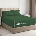 thumbnail image 1 of CGK Linens 4-Piece Extra Deep Pocket Sheet Set - King Size Breathable & Cooling Bed Sheets Fits 18"-24" Mattresses, Emerald Green, 1 of 6