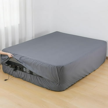 Extra Deep Pocket Queen Sheet for Air Mattress, Queen Sheets Deep Pocket Bed Sheet with All-Round Rubber Band, Sanded Fabric Mattress Sheet and Enveloped Opening, Fit with 13-21 in, Bed Sheet